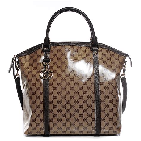 gucci brown monogram tote bag|gucci handbags clearance.